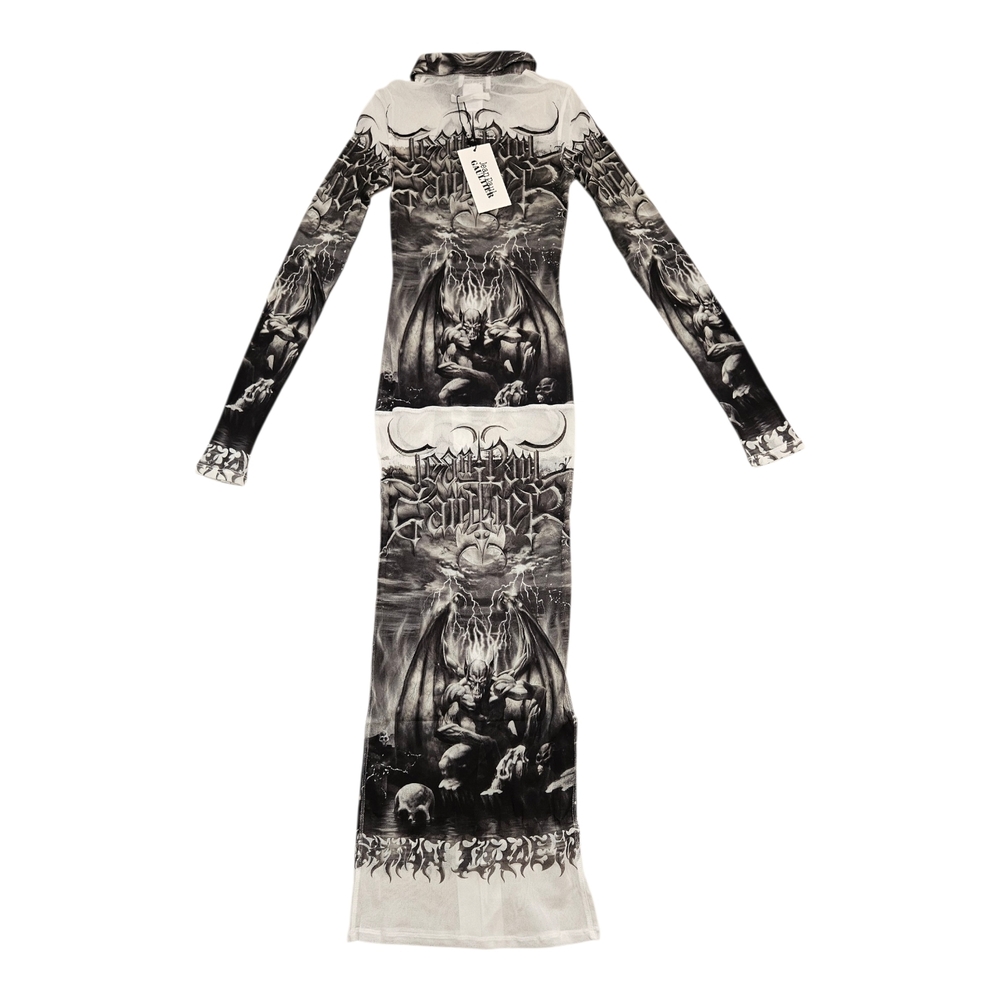 JEAN PAUL GAULTIEP Black & White 'The Diablo' Midi Shirt Dress Size XXS NWT - Picture 11 of 12